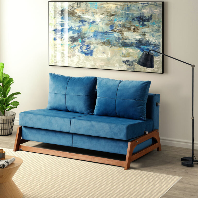 مبل تخت خواب شو دو نفره بدون دسته آرامیس